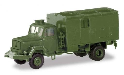 Miniature Magirus S 7500 1/87 Herpa verte Bundeswehr wagon conteneur-Truck Magirus S 7500 1/87 Herpa verte Bundeswehr wagon conteneur-Truck miniature