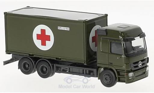 Miniature Mercedes Actros 1/87 Herpa L Bundeswehr 2008 Wechselkoffer-LKW mit Sanitätscontainer Mercedes Actros 1/87 Herpa L Bundeswehr 2008 Wechselkoffer-LKW mit Sanitätscontainer miniature