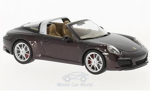 Miniature Porsche 991 Targa 1/43 Herpa 911 () Targa 4S metallise marron Porsche 991 Targa 1/43 Herpa 911 () Targa 4S metallise marron miniature
