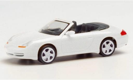 Miniature Porsche 996 1/87 Herpa 911 () Carrera 4 Cabriolet metallise blanche Porsche 996 1/87 Herpa 911 () Carrera 4 Cabriolet metallise blanche miniature