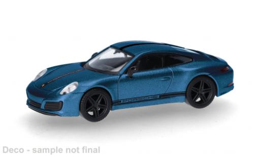 Miniature Porsche 991 4S 1/87 Herpa 911 Carrera  bleue 1:87 Porsche 991 4S 1/87 Herpa 911 Carrera  bleue 1:87 miniature