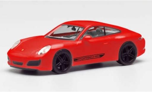 Miniature Porsche 911 1/87 Herpa Carrera 4S rouge/noire avec noire jantes Porsche 911 1/87 Herpa Carrera 4S rouge/noire avec noire jantes miniature