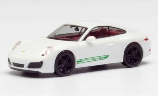 Miniature Porsche 911 1/87 Herpa Carrera blanche/verte avec noire jantes Porsche 911 1/87 Herpa Carrera blanche/verte avec noire jantes miniature