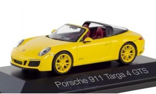 Miniature Porsche 992 Targa 1/43 Herpa 911 Targa 4 GTS () jaune Porsche 992 Targa 1/43 Herpa 911 Targa 4 GTS () jaune miniature