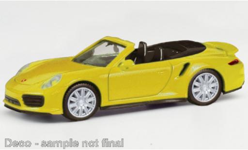 Miniature Porsche 911 1/87 Herpa Turbo Cabriolet jaune Porsche 911 1/87 Herpa Turbo Cabriolet jaune miniature
