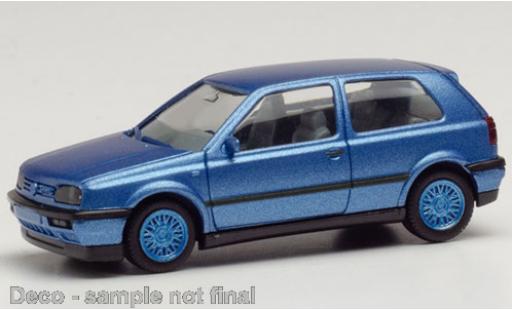 Miniature Volkswagen Golf 1/87 Herpa III VR6 metallise bleue Volkswagen Golf 1/87 Herpa III VR6 metallise bleue miniature