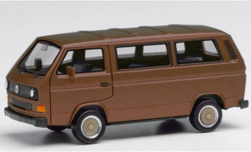 Miniature Volkswagen T3 1/87 Herpa Bus metallise marron mit BBS Felgen Volkswagen T3 1/87 Herpa Bus metallise marron mit BBS Felgen miniature