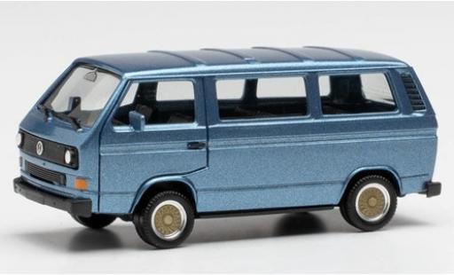 Miniature Volkswagen T3 1/87 Herpa Bus metallise bleue avec BBS-jantes Volkswagen T3 1/87 Herpa Bus metallise bleue avec BBS-jantes miniature