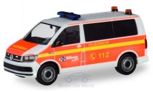 Miniature Volkswagen T6 1/87 Herpa Bus Freiwillige Feuerwehr Norderstedt Mannschaftstransportwagen Volkswagen T6 1/87 Herpa Bus Freiwillige Feuerwehr Norderstedt Mannschaftstransportwagen miniature