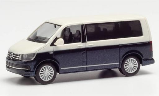 Miniature Volkswagen T6 1/87 Herpa blanche/metallise bleue Volkswagen T6 1/87 Herpa blanche/metallise bleue miniature