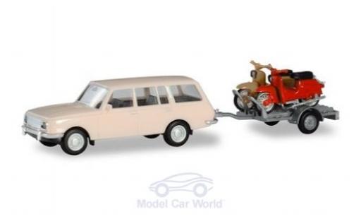 Miniature Wartburg 353 1/87 Herpa Tourist mit Anhänger und 2x Simson Wartburg 353 1/87 Herpa Tourist mit Anhänger und 2x Simson miniature