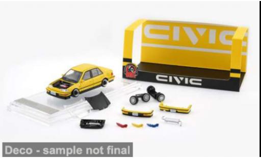 Honda Civic 1/64 BM Creations (EF2) jaune 1991 1:64 miniature