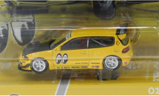 Honda Civic 1/64 Pop Race (EG6) by Pandem jaune/noire 1:64 miniature