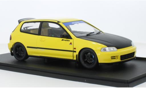Honda Civic 1/18 Solido (EG6) jaune/noire 1991 1:18 miniature