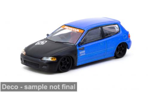 Honda Civic 1/64 Tarmac Works EG6 ( 10th Anniversary) bleue/noire 1:64 miniature