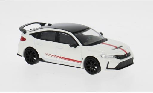 Honda Civic 1/64 Mini GT (FL-5) Type R blanche/rouge 2025 1:64 miniature