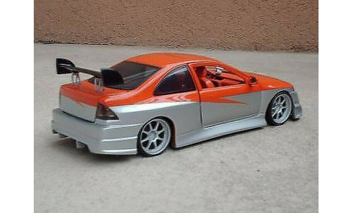 Honda Civic Base 1/18 Ertl parotech orange grise miniature