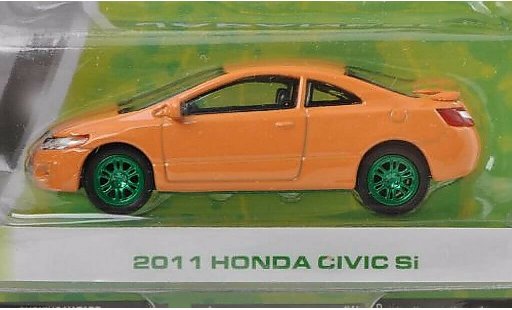Honda Civic Si 1/64 Greenlight orange-beige Special Version 2011 miniature