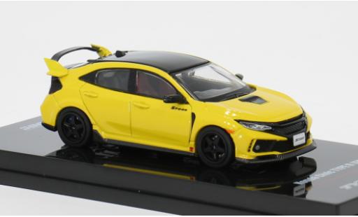 Honda Civic 1/64 INNO64 Type R (FK8) jaune/noire 1:64 miniature
