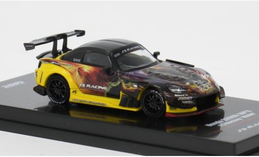 Honda S2000 1/64 INNO64 J's Racing jaune/noire 1:64 miniature