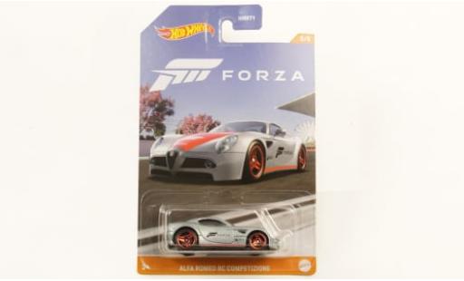 Alfa Romeo 8C 1/64 Hot Wheels Competizione metallise grise Forza 1:64 miniature