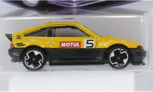 Miniature Honda CR-X 1/64 Hot Wheels jaune/noire 1985 1:64 Honda CR-X 1/64 Hot Wheels jaune/noire 1985 1:64 miniature