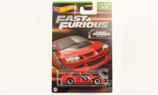 Miniature Mitsubishi Lancer 1/64 Hot Wheels évolution IX rouge/Décorer rapide & Furious Mitsubishi Lancer 1/64 Hot Wheels évolution IX rouge/Décorer rapide & Furious miniature