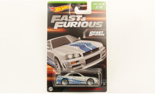 Miniature Nissan Skyline 1/64 Hot Wheels GT-R (R34) d/Décorer rapide & Furious Nissan Skyline 1/64 Hot Wheels GT-R (R34) d/Décorer rapide & Furious miniature