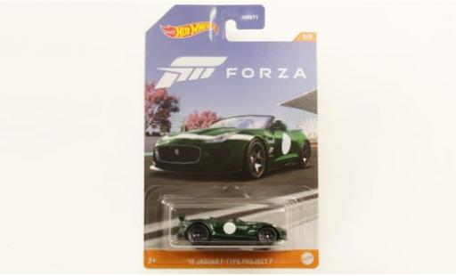 Jaguar F-Type 1/64 Hot Wheels Project 7 metallise verte Forza 2015 1:64 miniature