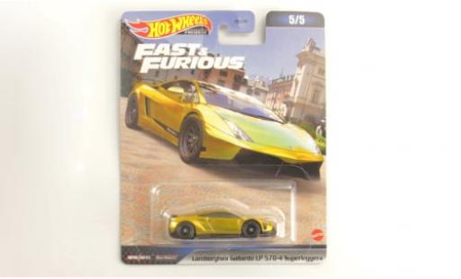 Lamborghini Gallardo 1/64 Hot Wheels Premium LP 570-4 Superleggera gold Fast &amp; Furious 1:64 miniature