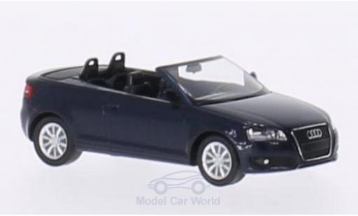 Miniature Audi A3 1/87 Herpa Cabriolet (8P) metallise bleue 2008 noirees Interieur Audi A3 1/87 Herpa Cabriolet (8P) metallise bleue 2008 noirees Interieur miniature