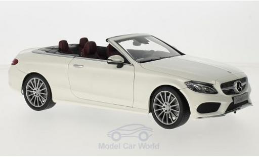 Miniature Mercedes Classe C 1/18 iScale (A205) Cabriolet blanche/rouge Softtop liegt Bei Mercedes Classe C 1/18 iScale (A205) Cabriolet blanche/rouge Softtop liegt Bei miniature