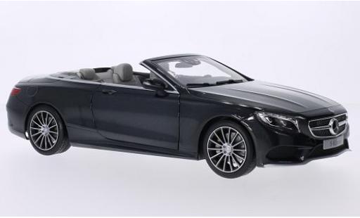 Miniature Mercedes Classe S 1/18 iScale Cabriolet (A127) metallise grise Softtop couché avec Mercedes Classe S 1/18 iScale Cabriolet (A127) metallise grise Softtop couché avec miniature