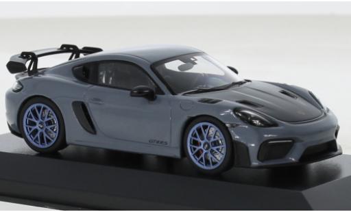 Porsche Cayman GT4 1/43 Minichamps RS gris 2022 miniature