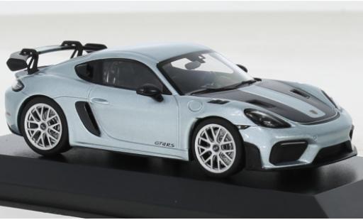 Porsche Cayman GT4 1/43 Minichamps RS metallise bleu clair 2022 miniature