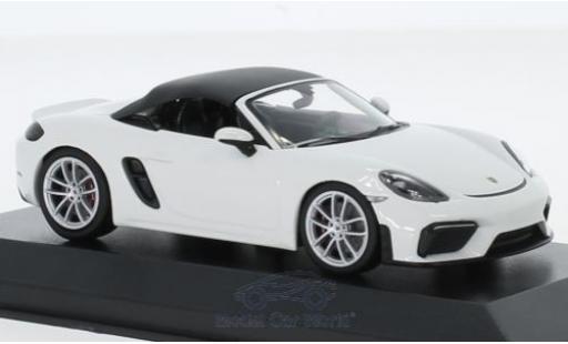 Miniature Porsche Boxster 1/43 Minichamps 718 (982) Spyder blanche 2019 Porsche Boxster 1/43 Minichamps 718 (982) Spyder blanche 2019 miniature