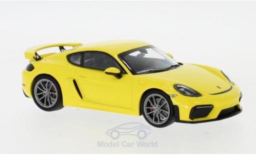 Miniature Porsche Cayman 1/43 Minichamps 718 (982) GT4 jaune 2019 Porsche Cayman 1/43 Minichamps 718 (982) GT4 jaune 2019 miniature