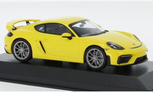 Miniature Porsche Cayman 1/43 Minichamps 718 (982) GT4 Spectrum Edition jaune 2020 Porsche Cayman 1/43 Minichamps 718 (982) GT4 Spectrum Edition jaune 2020 miniature