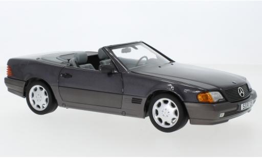 Miniature Mercedes 500 1/18 Norev SL (R129) metallise lila 1988 avec Softtop et Hardtop Mercedes 500 1/18 Norev SL (R129) metallise lila 1988 avec Softtop et Hardtop miniature