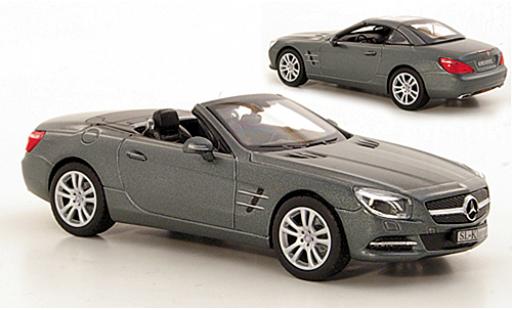 Miniature Mercedes Classe SL 1/43 Norev (R231) metallise grise 2012 toit � aufsetzen couché avec Mercedes Classe SL 1/43 Norev (R231) metallise grise 2012 toit � aufsetzen couché avec miniature
