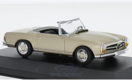 Miniature Mercedes 230 1/43 Pct SL (W113) metallise beige 1963 Mercedes 230 1/43 Pct SL (W113) metallise beige 1963 miniature