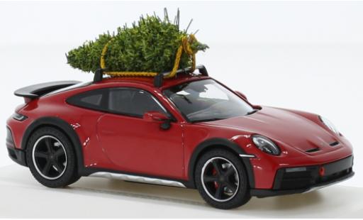 Miniature Porsche 992 1/43 I Spark 911  Dakar rouge Christmas Edition 2023 Porsche 992 1/43 I Spark 911  Dakar rouge Christmas Edition 2023 miniature