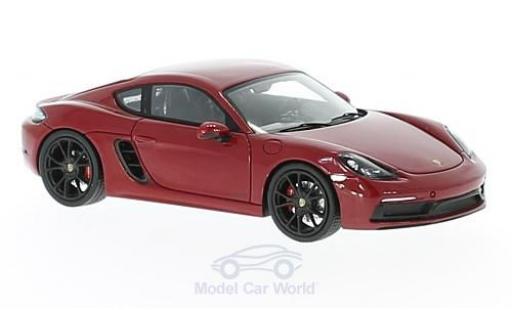 Miniature Porsche Cayman 1/43 Spark 718 GTS rouge Porsche Cayman 1/43 Spark 718 GTS rouge miniature