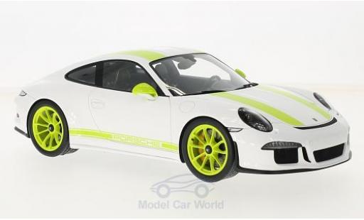 Miniature Porsche 991 R 1/18 Spark 911 () R blanche/verte 2017 Porsche 991 R 1/18 Spark 911 () R blanche/verte 2017 miniature