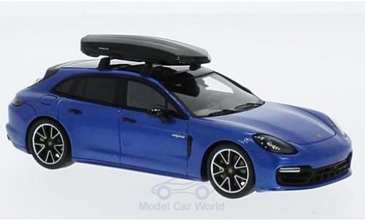 Miniature Porsche Panamera e-hybrid 1/43 Spark 4 E-Hybrid Sport Turismo metallise bleue mit Dachbox Porsche Panamera e-hybrid 1/43 Spark 4 E-Hybrid Sport Turismo metallise bleue mit Dachbox miniature