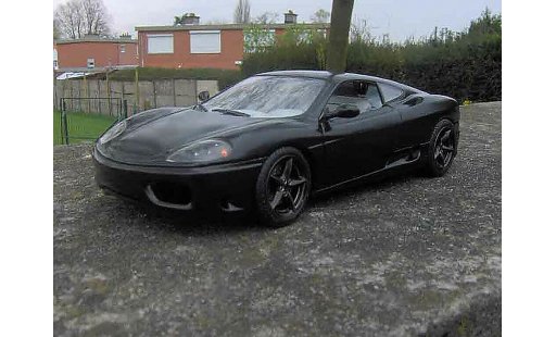 Ferrari 360 Modena 1/18 Burago coupe noire miniature