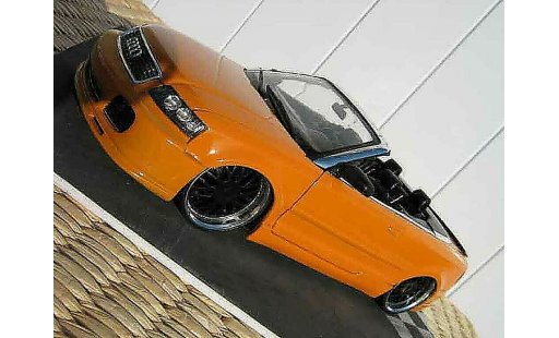 Audi A4 cabriolet 1/18 Welly turbo tuning orange kit techart jantes bbs miniature