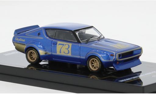 Miniature Nissan Skyline 1/64 INNO64 2000 GT-R (KPGC110) bleue/gold 1972 1:64 Nissan Skyline 1/64 INNO64 2000 GT-R (KPGC110) bleue/gold 1972 1:64 miniature