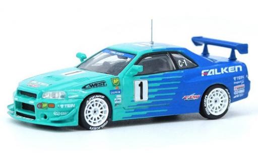 Nissan Skyline 1/64 INNO64 GT-R (R34) RHD Falken Super Taikyu 2001 miniature