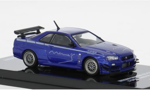 Miniature Nissan Skyline 1/64 INNO64 GT-R (R34) V-Spec bleue 1:64 Nissan Skyline 1/64 INNO64 GT-R (R34) V-Spec bleue 1:64 miniature